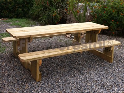 4 mesa de madera exterior picnic
